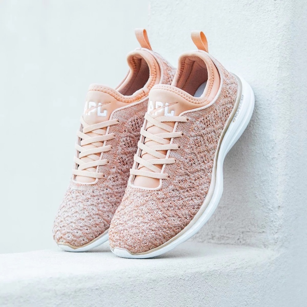 SOLD APL Rose Gold Loom Tech Sneaker size 8